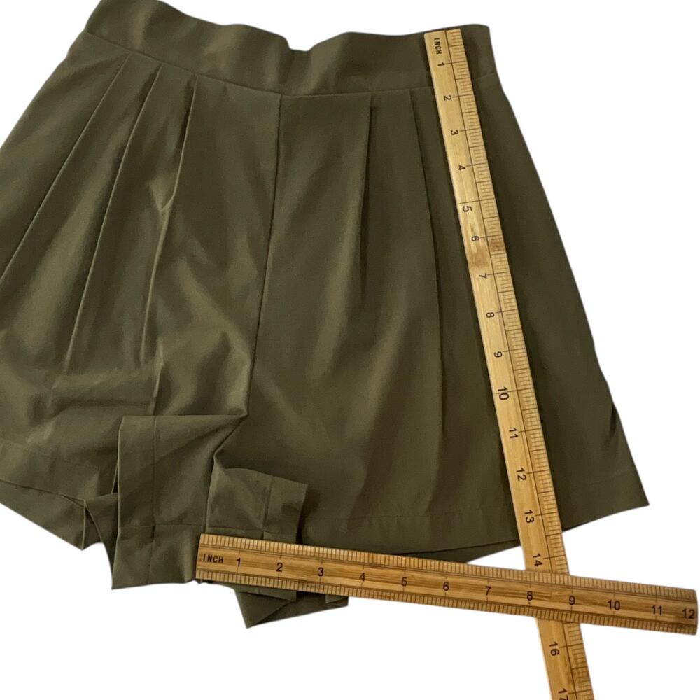 Wayre Travel Pocket Flow Shorts Womens XS Fern Green Pleated Elastic Waist - Picture 10 of 10